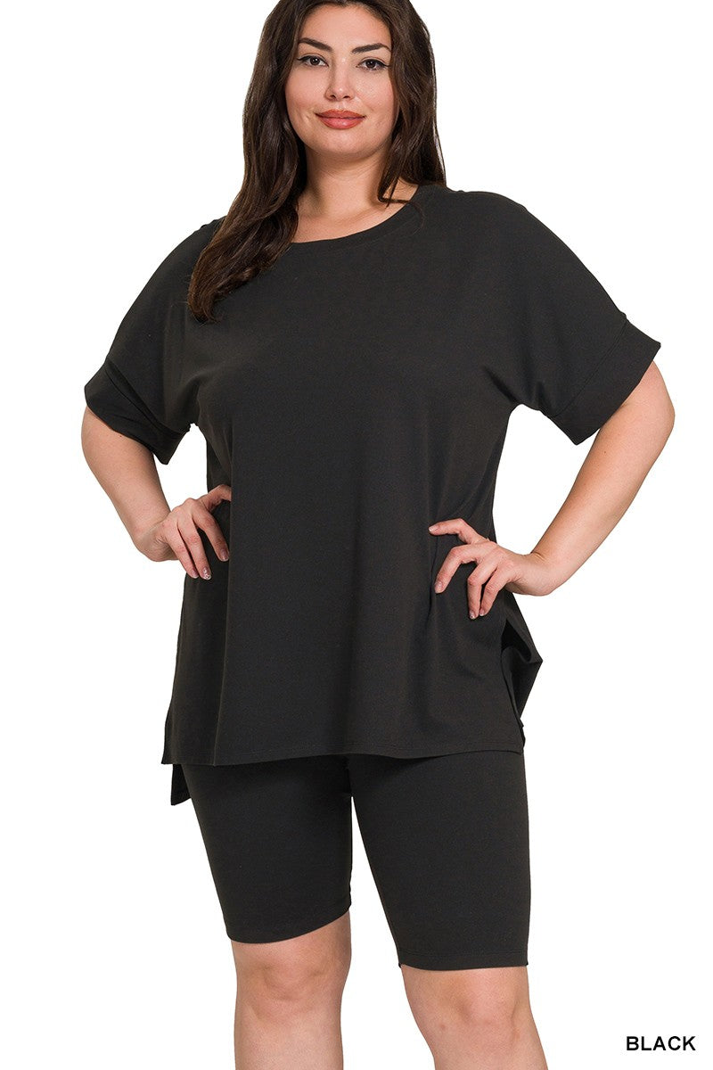 Black BUTTER SOFT Roundneck Set