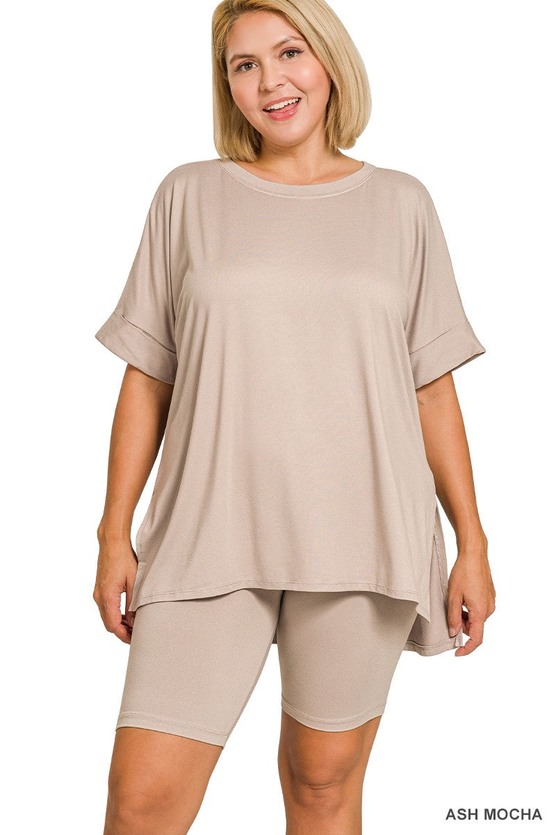 Ash Mocha BUTTER SOFT Roundneck Set