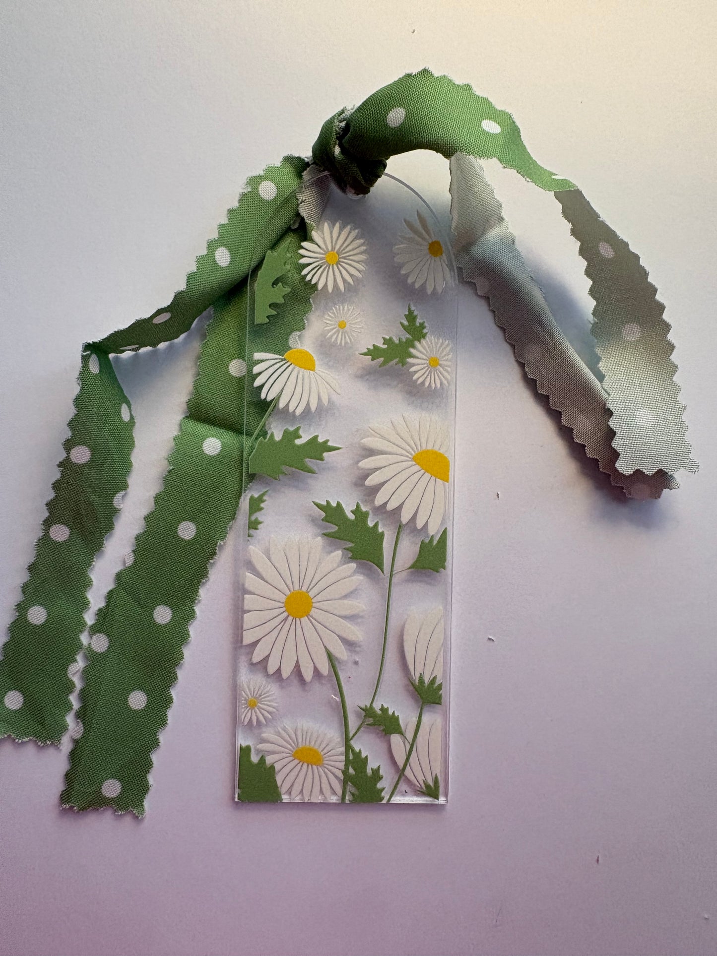 White Daisy Acrylic Bookmark