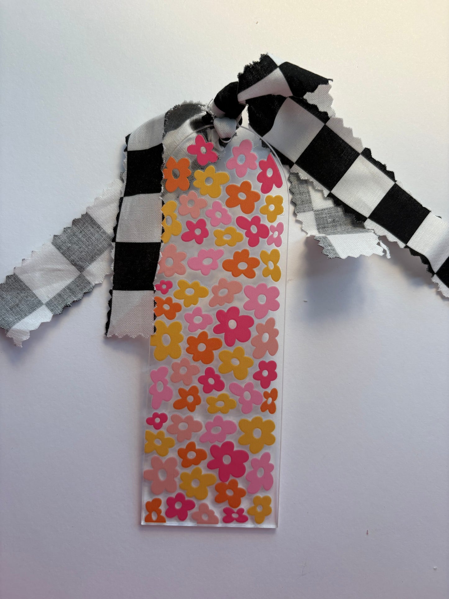 Colorful Floral Acrylic Bookmark