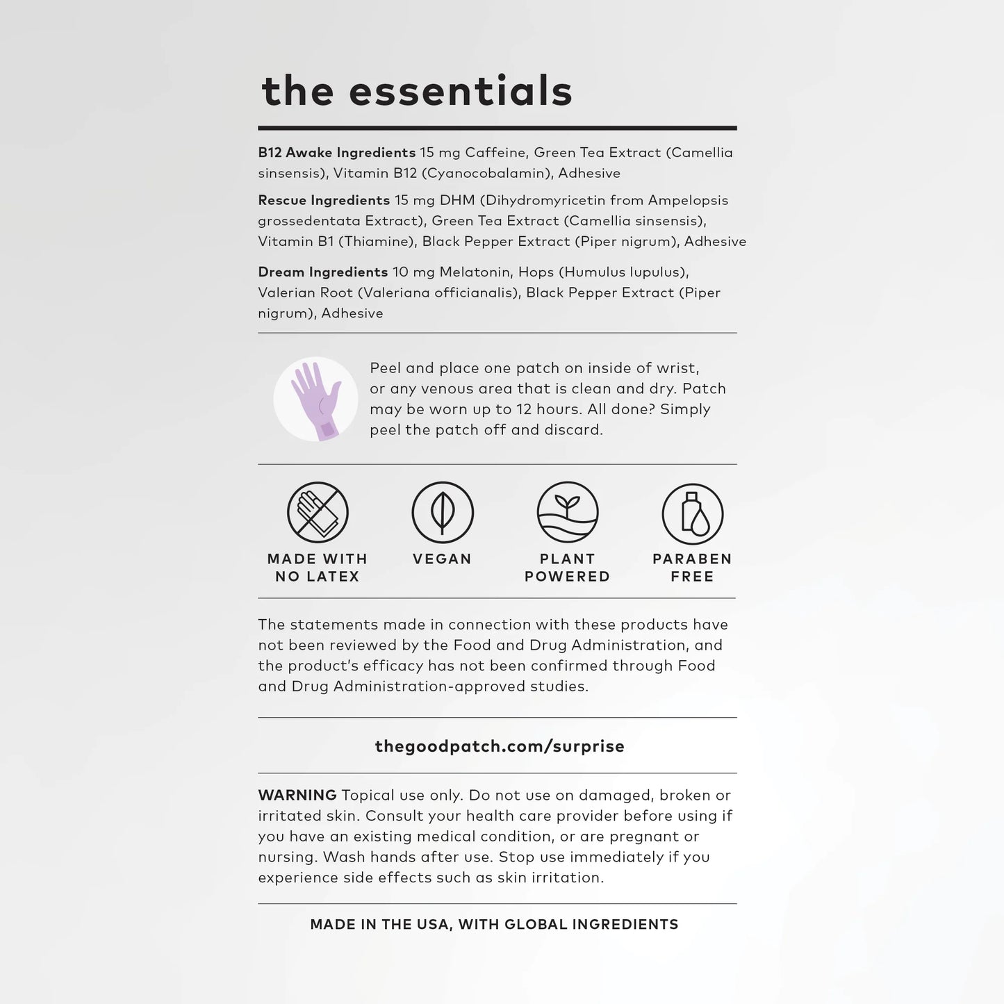 Good Patch: The Essentials Pack (4 count of each)