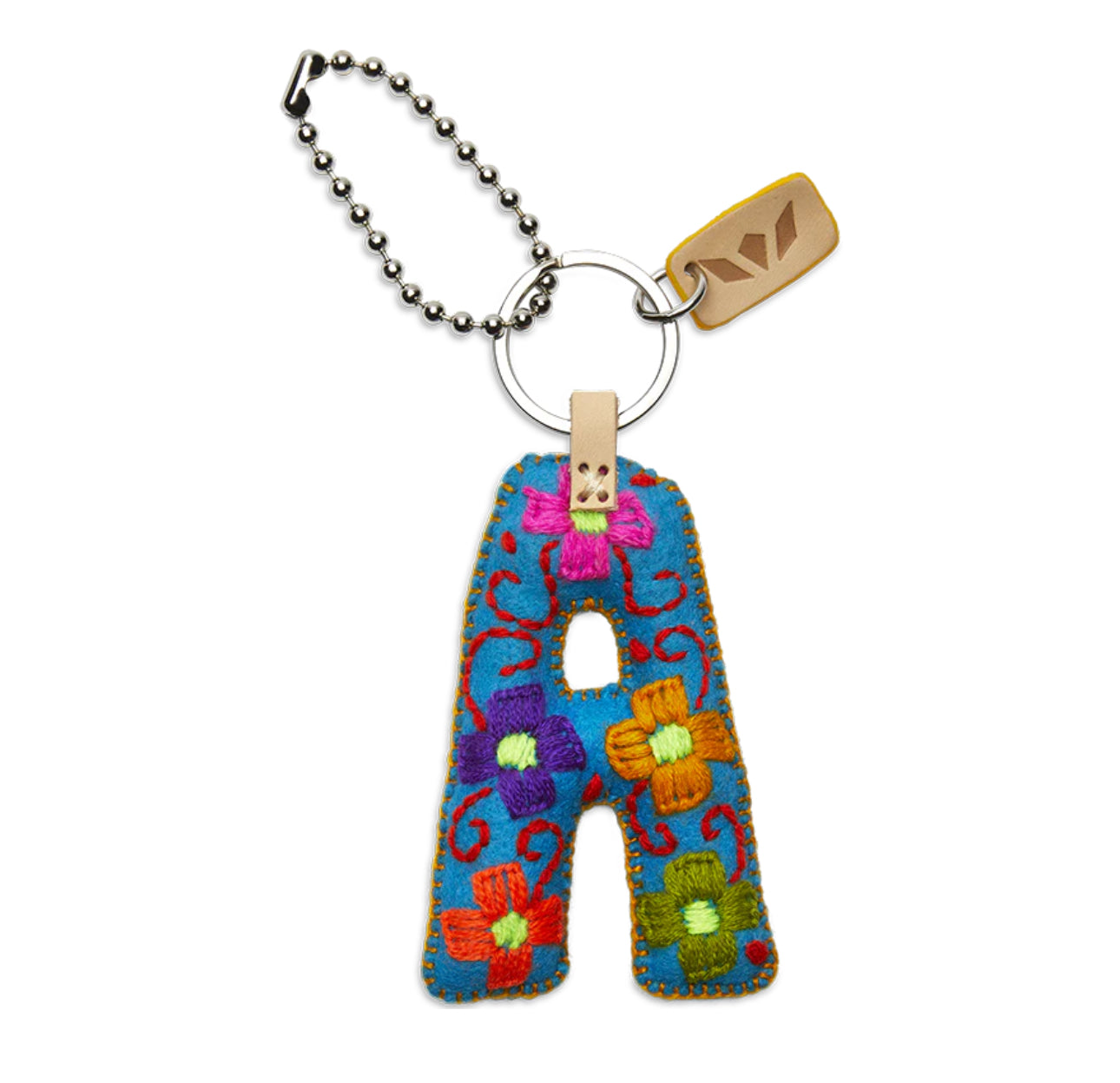 Turquoise Felt Alphabet Charms