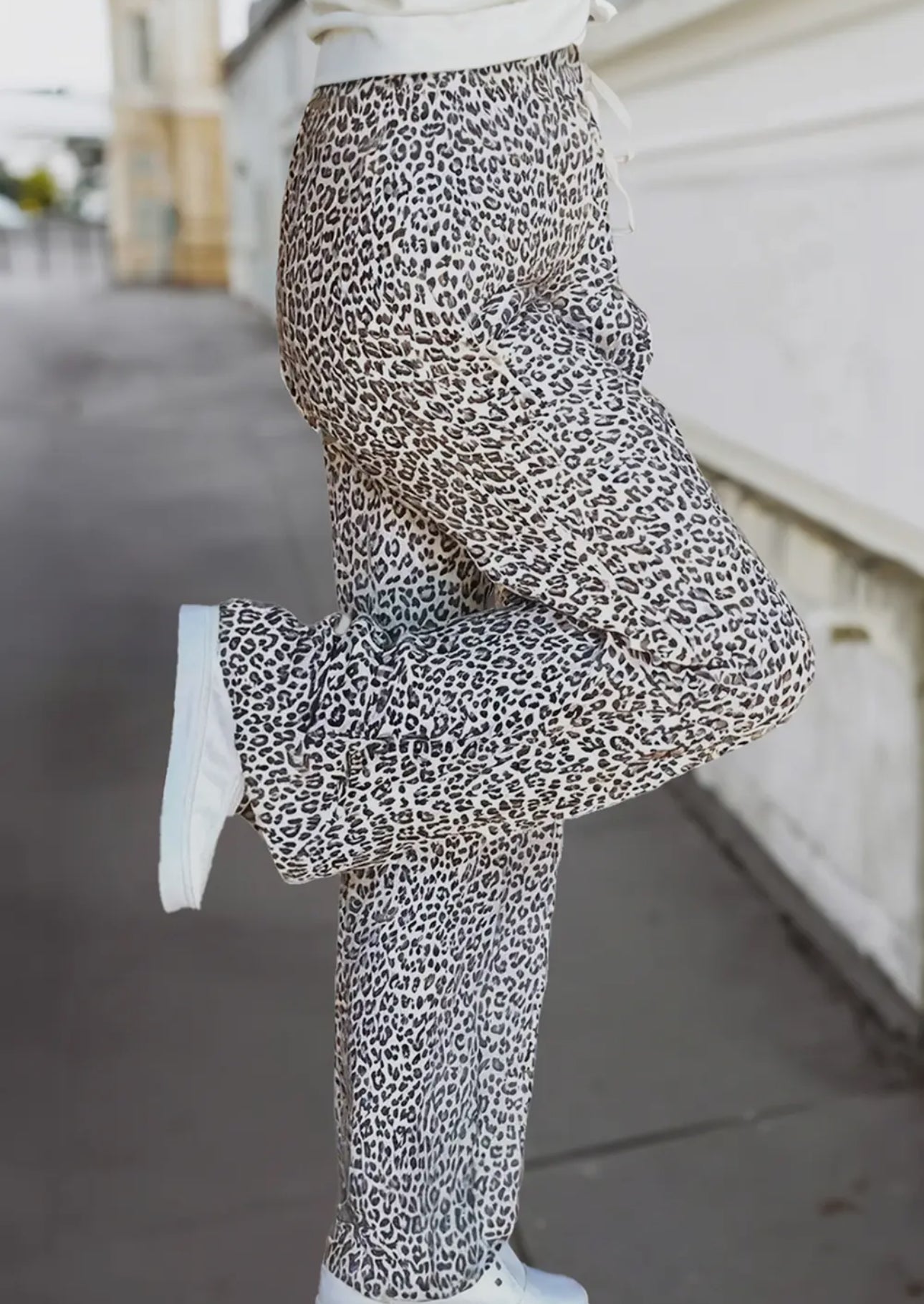 Leopard Drawstring Pants