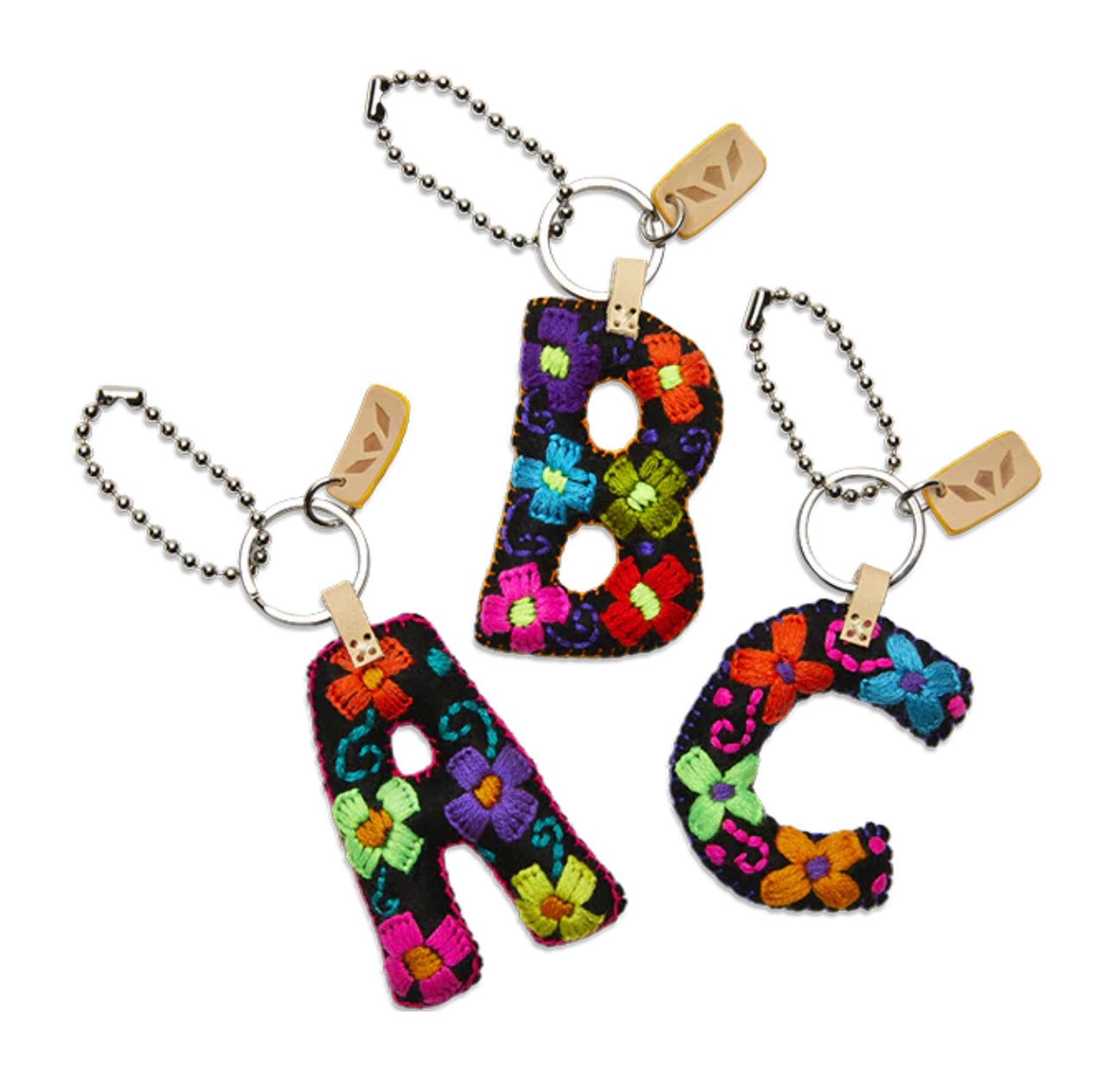 Black Felt Alphabet Charms