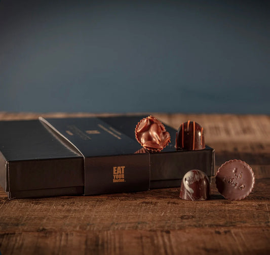 Bourbon Barrel Assorted Artisan Chocolates - 9 Piece Box