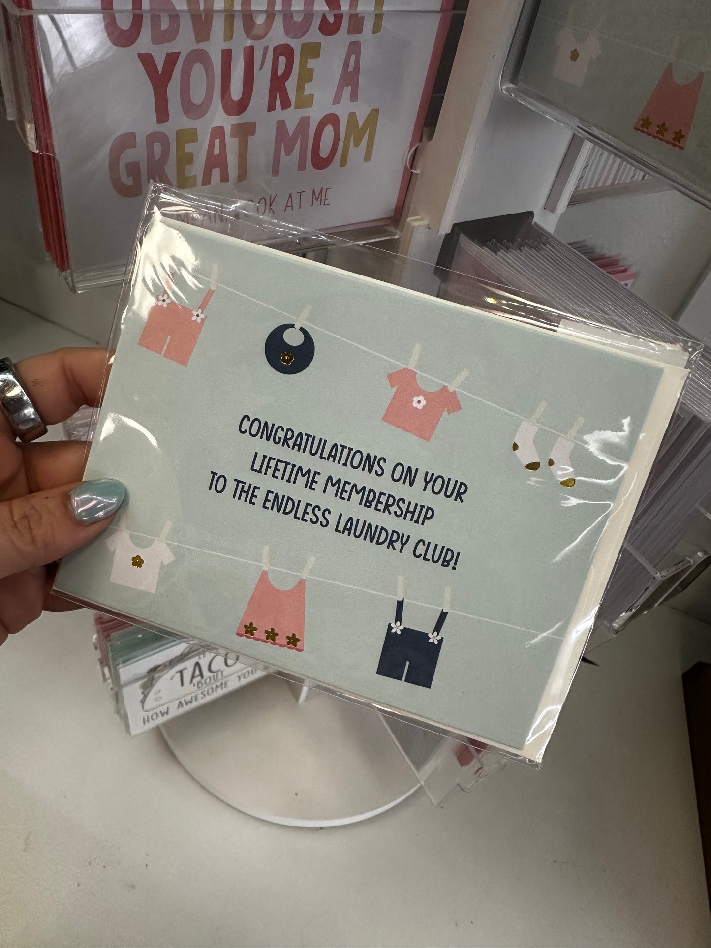 Blank Baby Shower Card - Congratulations on your lifetime membership…