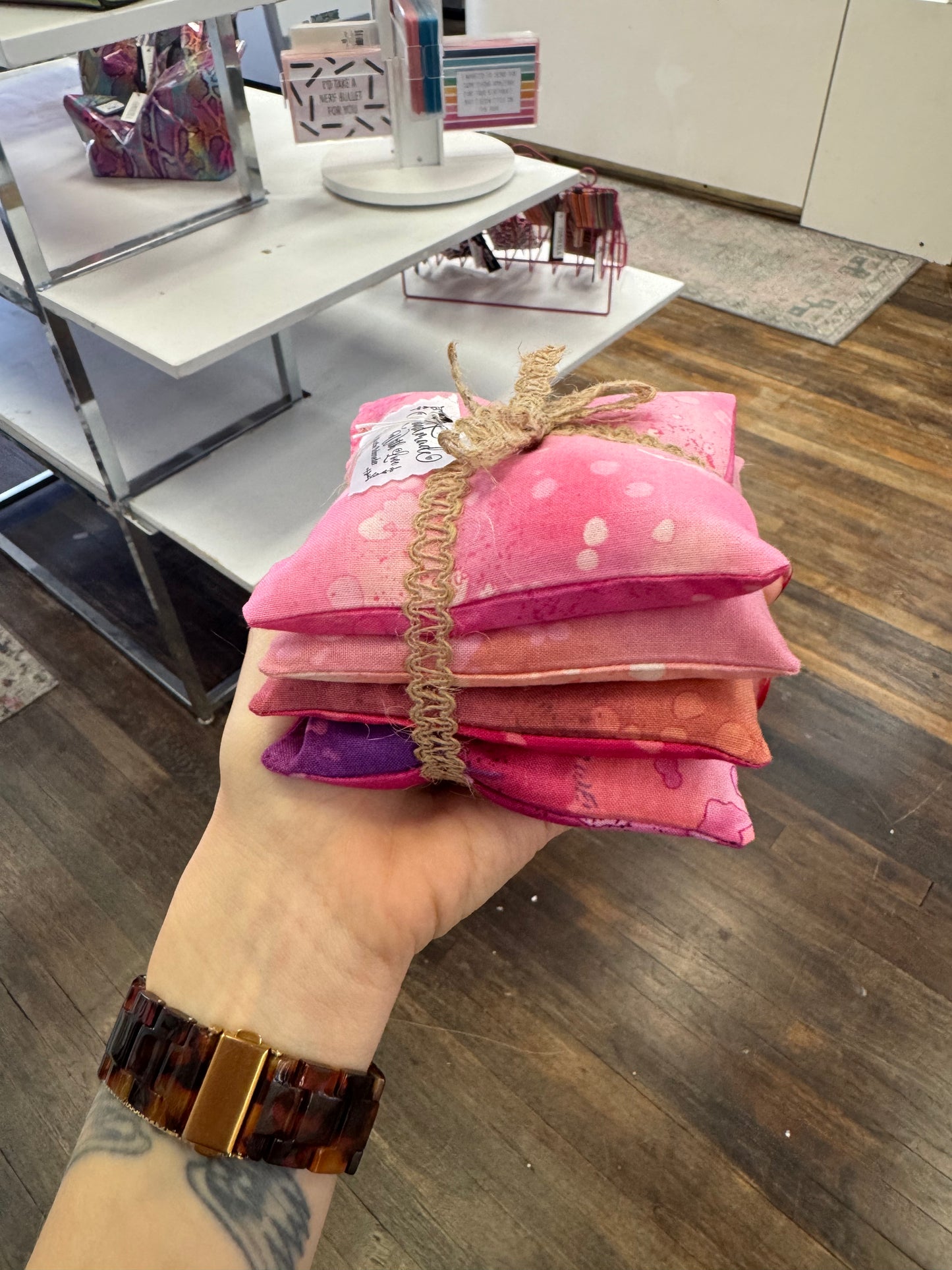 TCB Pink Reusable Sachets (Set of 4)