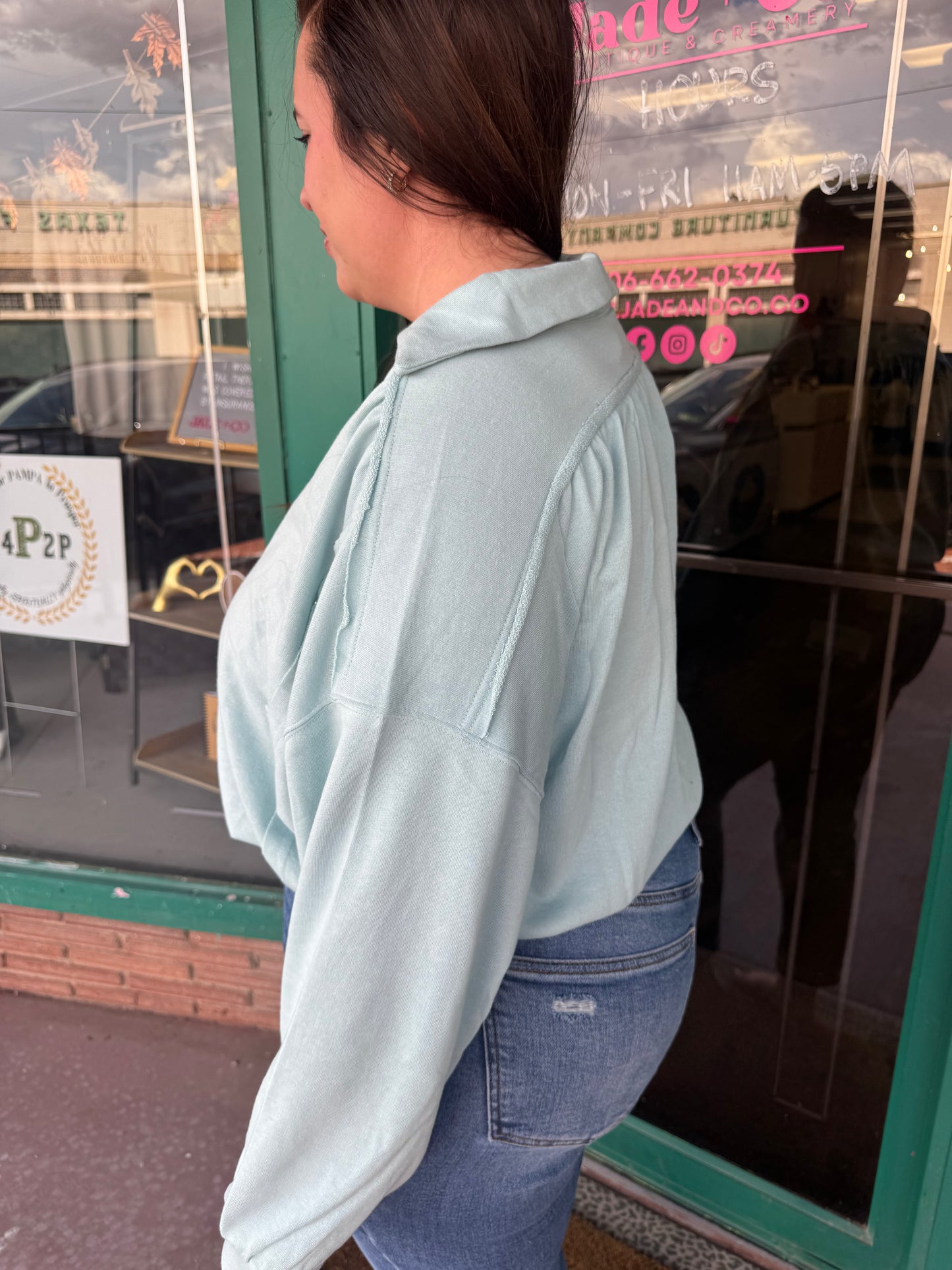 Sea Angel French Terry Collared Pullover