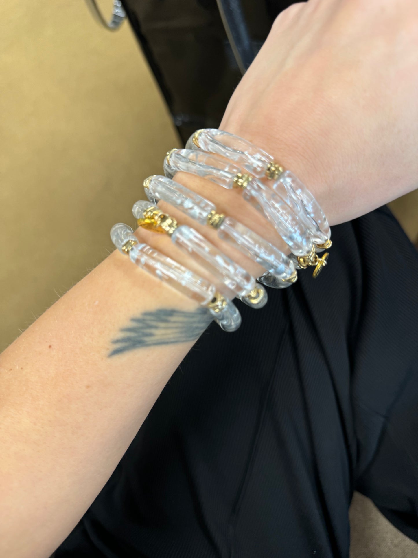 Silver + Clear Erimish Bracelets