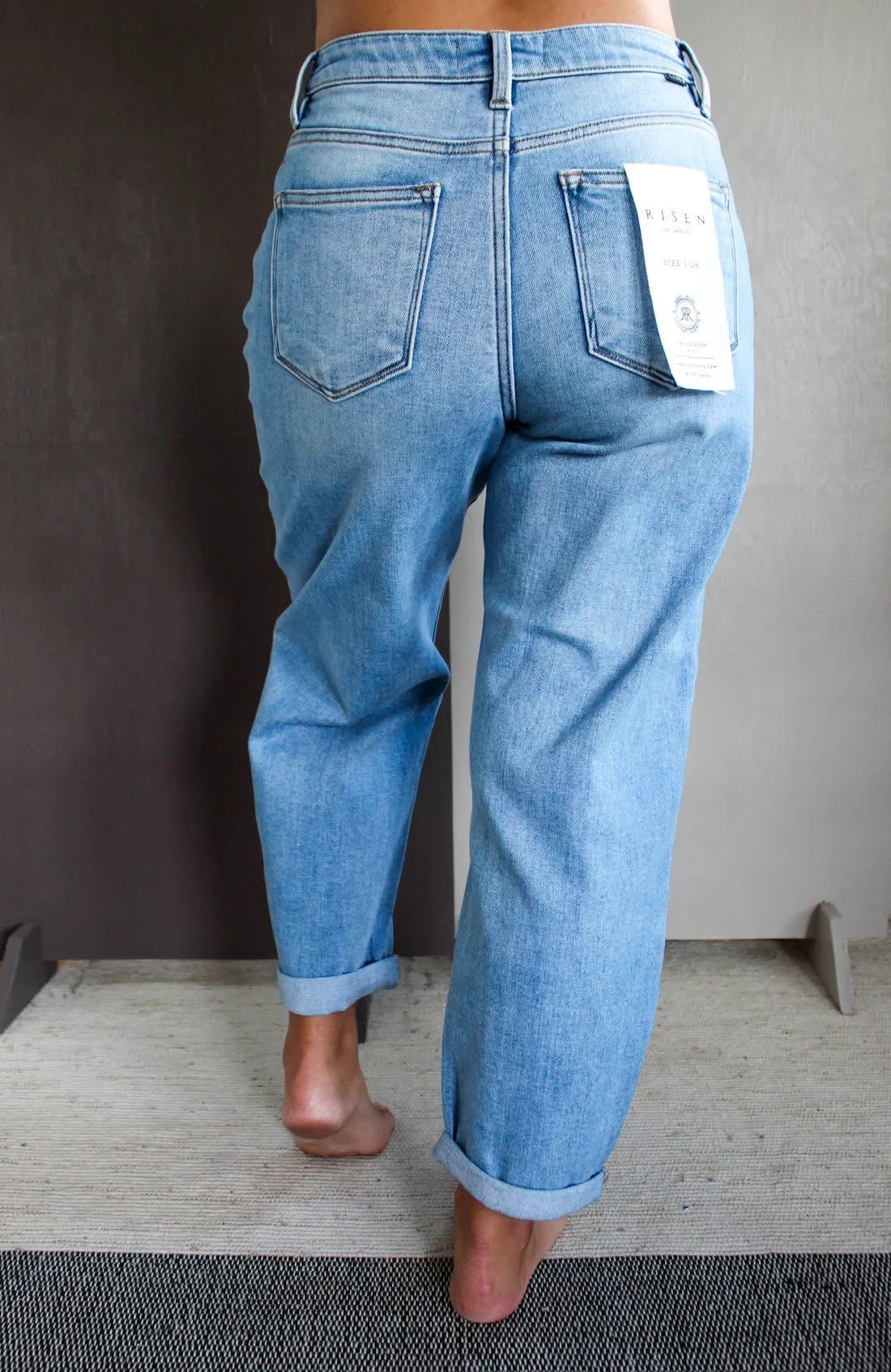 Risen High Rise Barrel Jeans