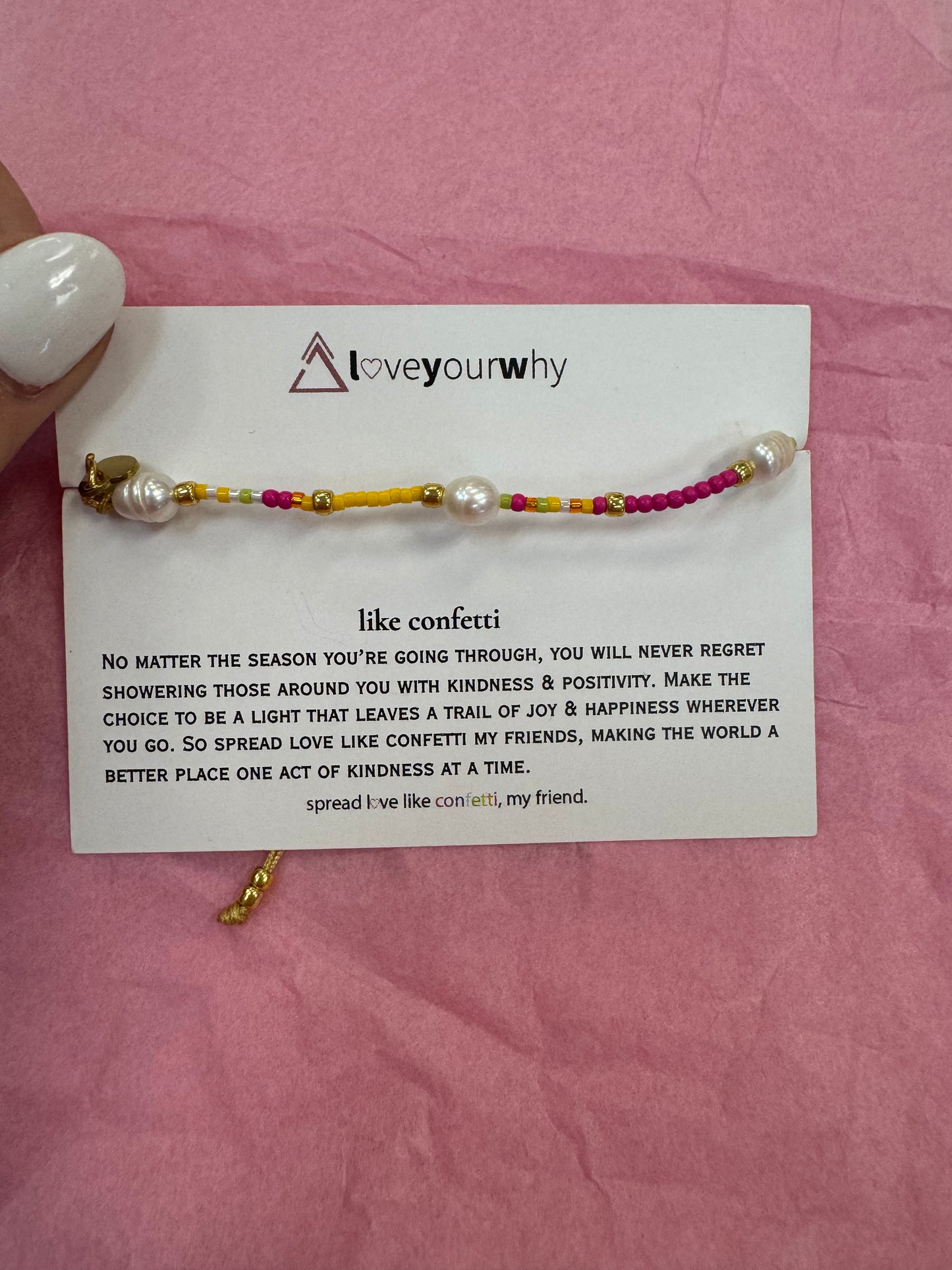 Love your why: Confetti Bracelet