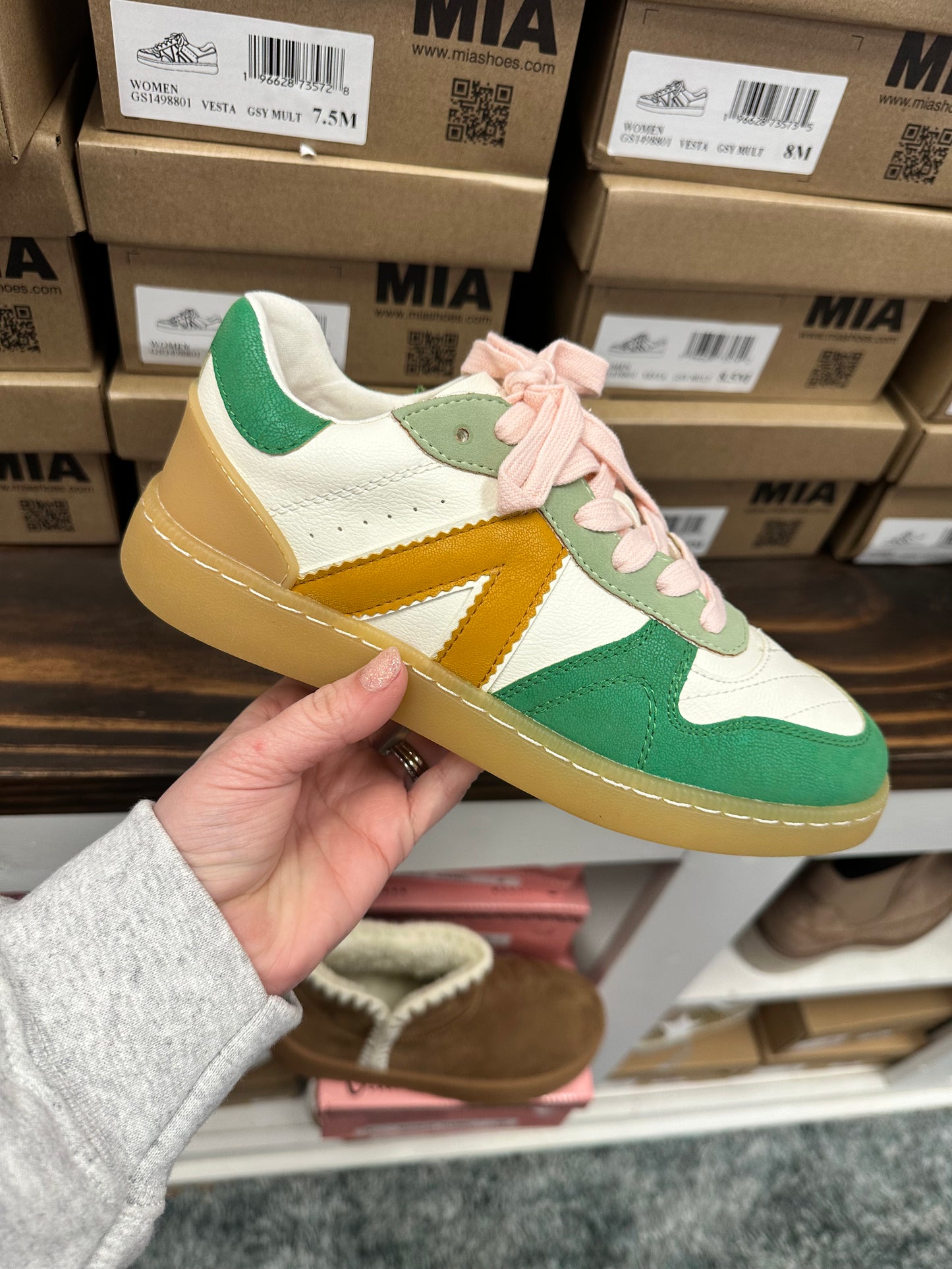Green + Gold Sneakers