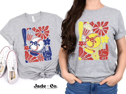 Floral Baseball/Softball