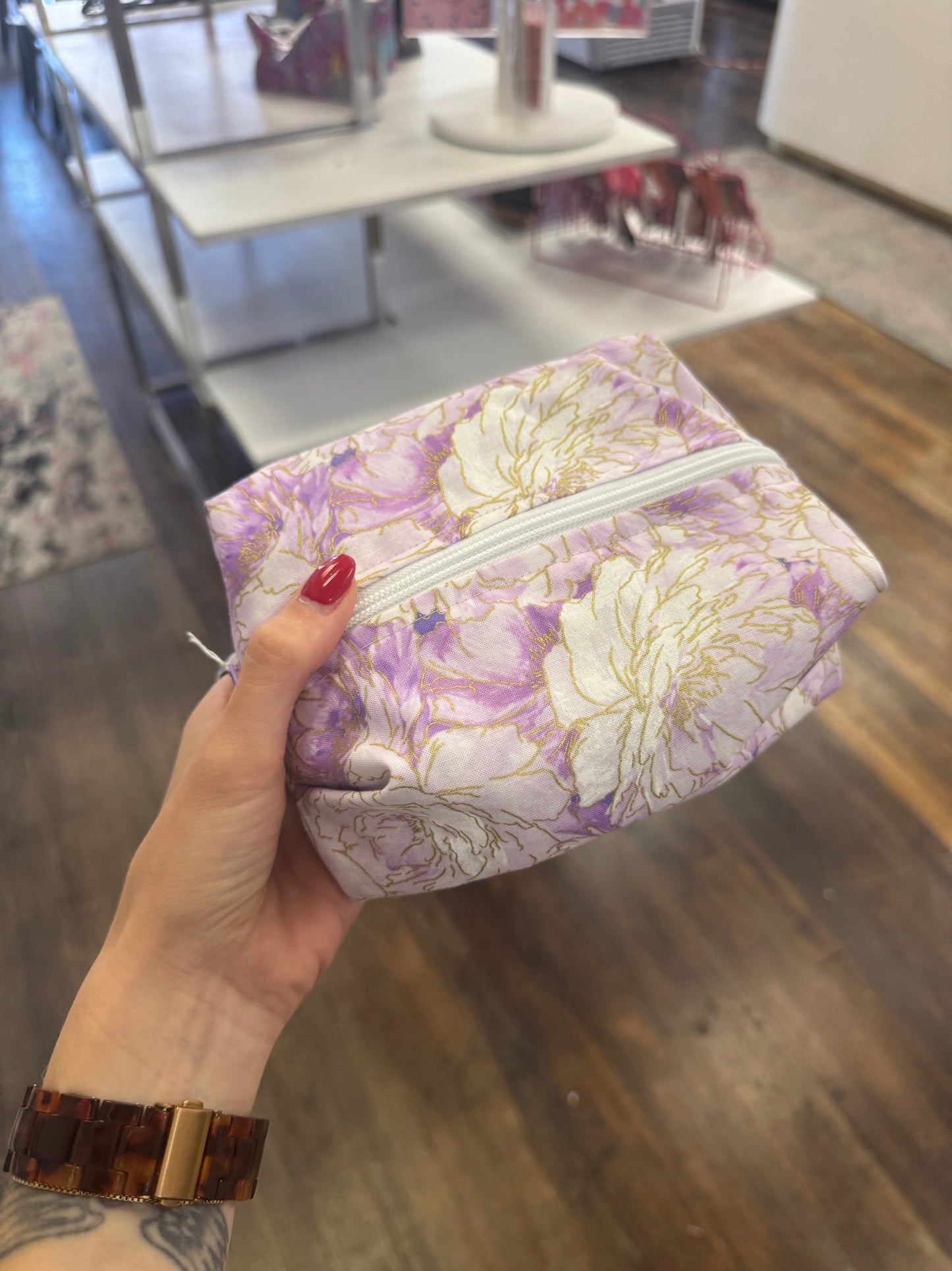 TCB Purple Cosmetic Bag
