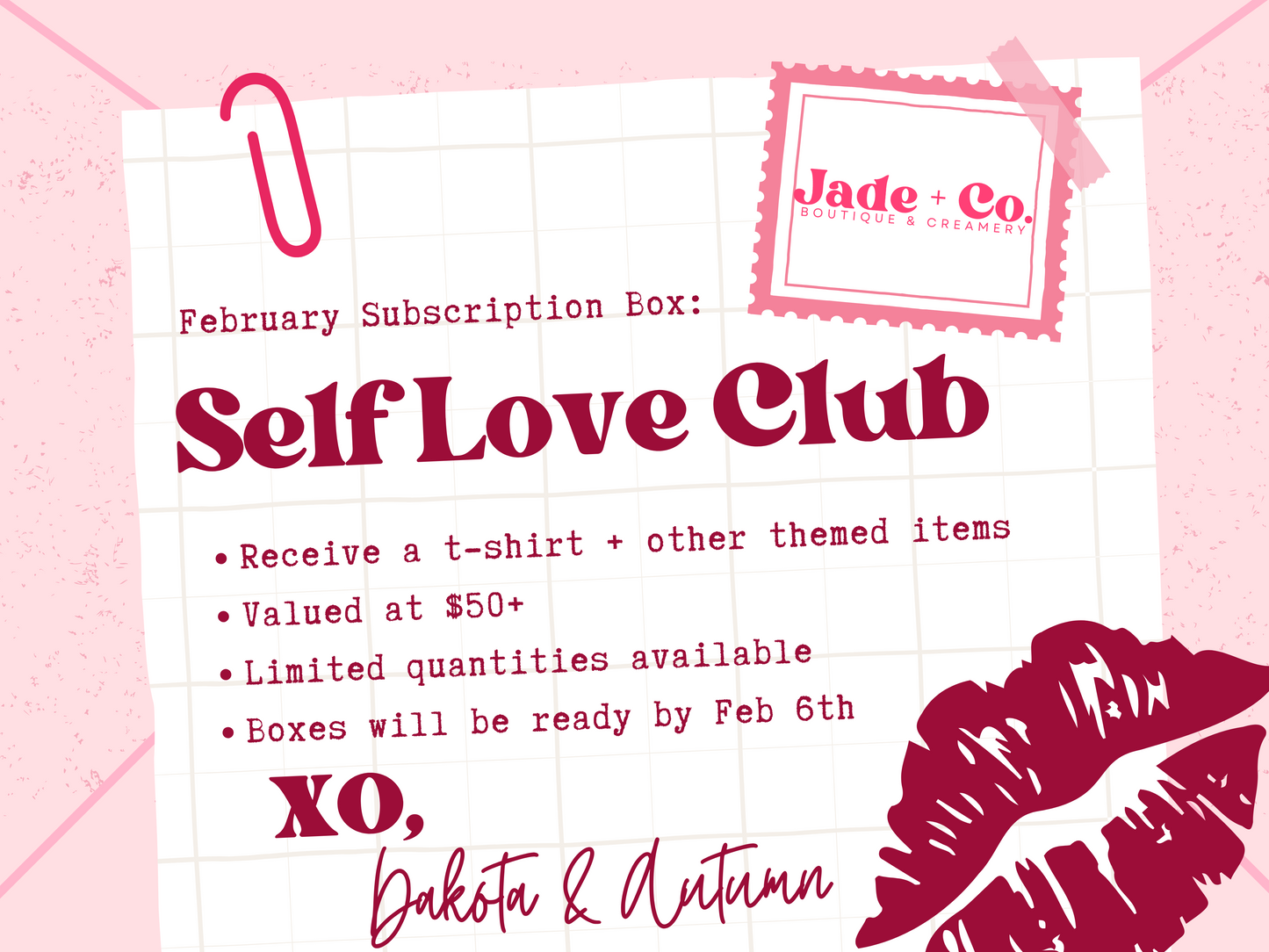 Self Love Club; February Subscription Box