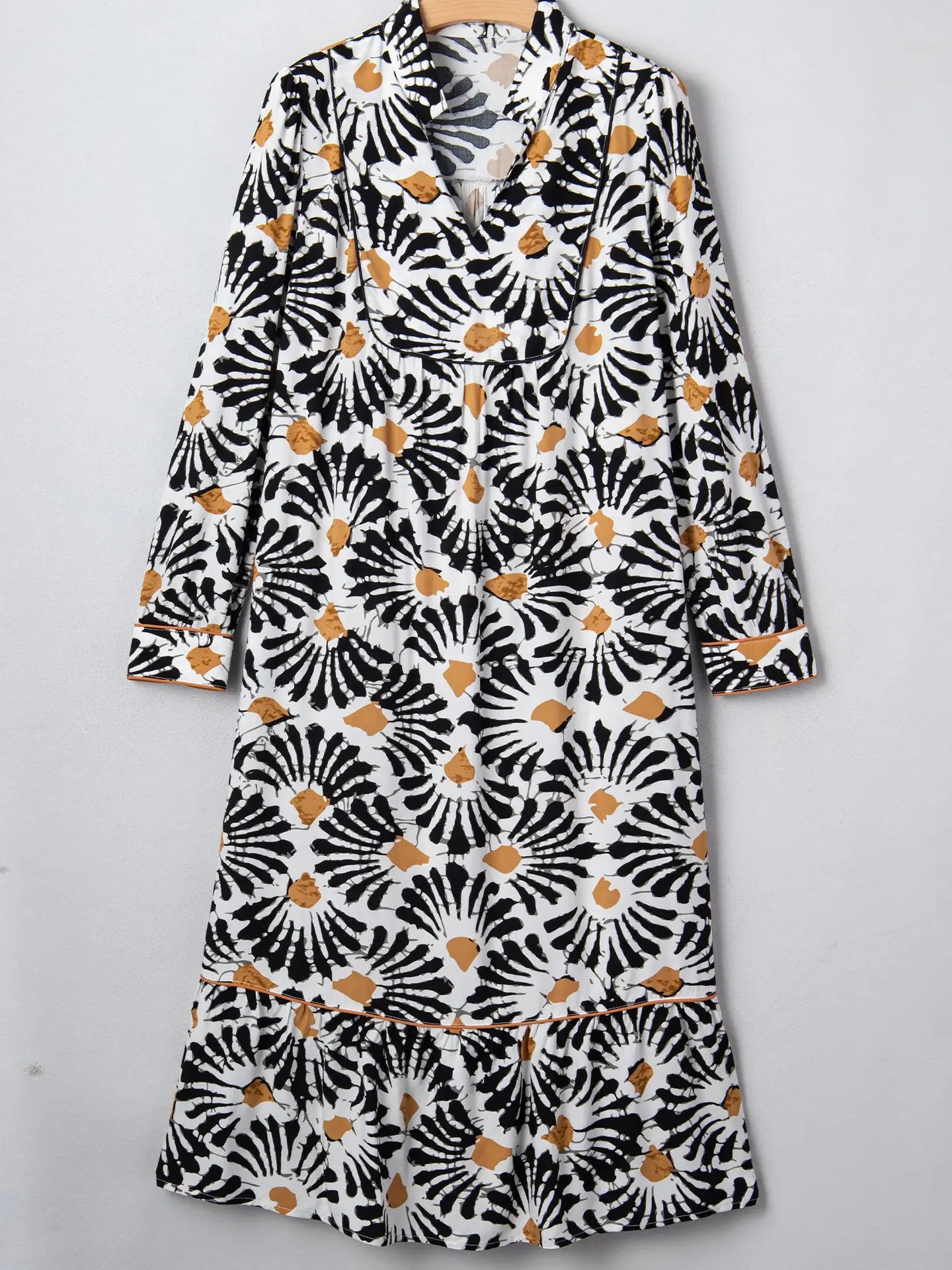 PRE-ORDER ETA DEC 17: Abstract Floral V-Neck Maxi Dress