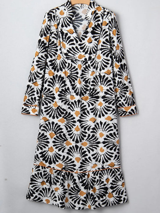 PRE-ORDER ETA DEC 17: Abstract Floral V-Neck Maxi Dress