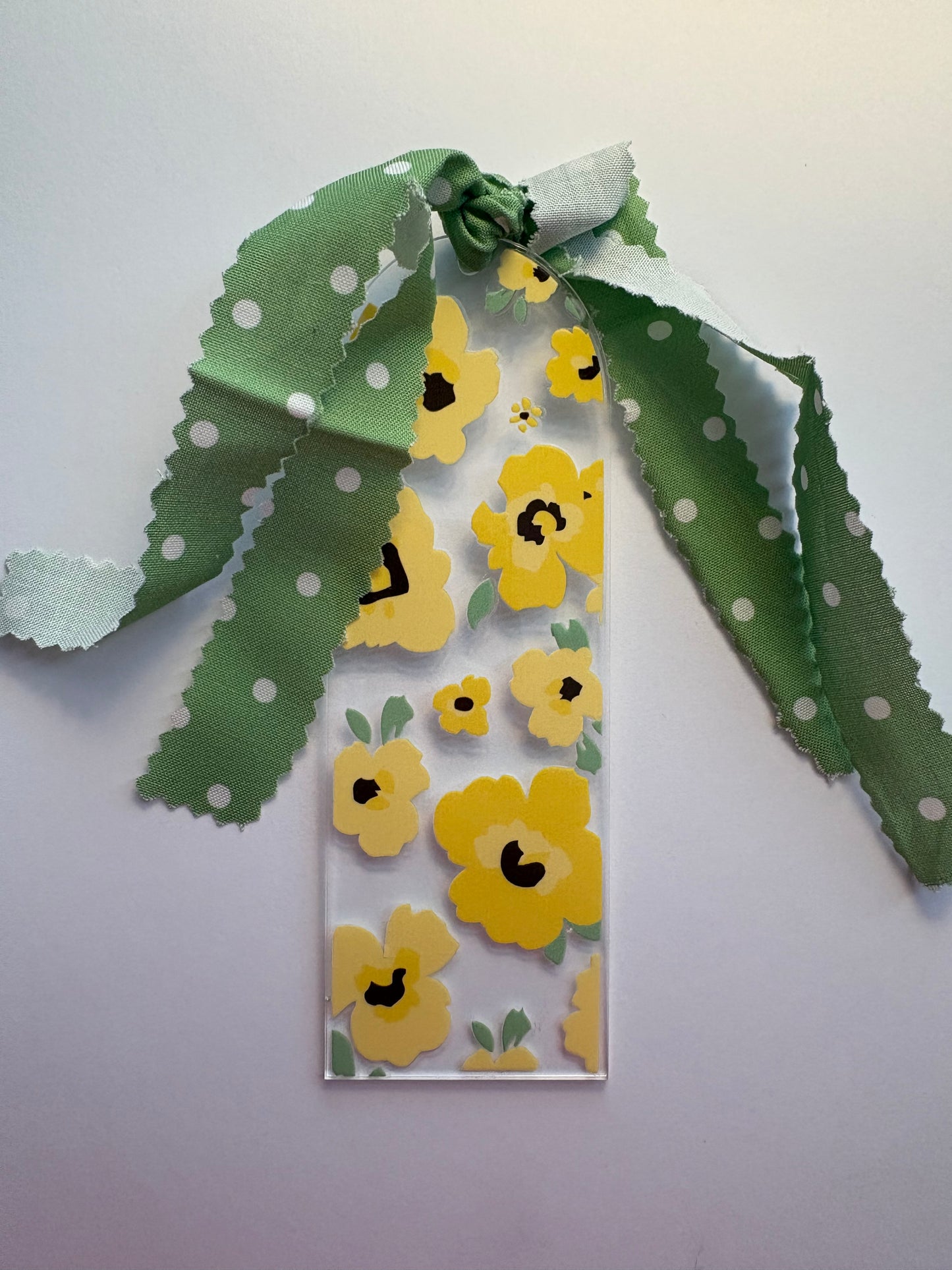 Yellow Wildflower Acrylic Bookmark