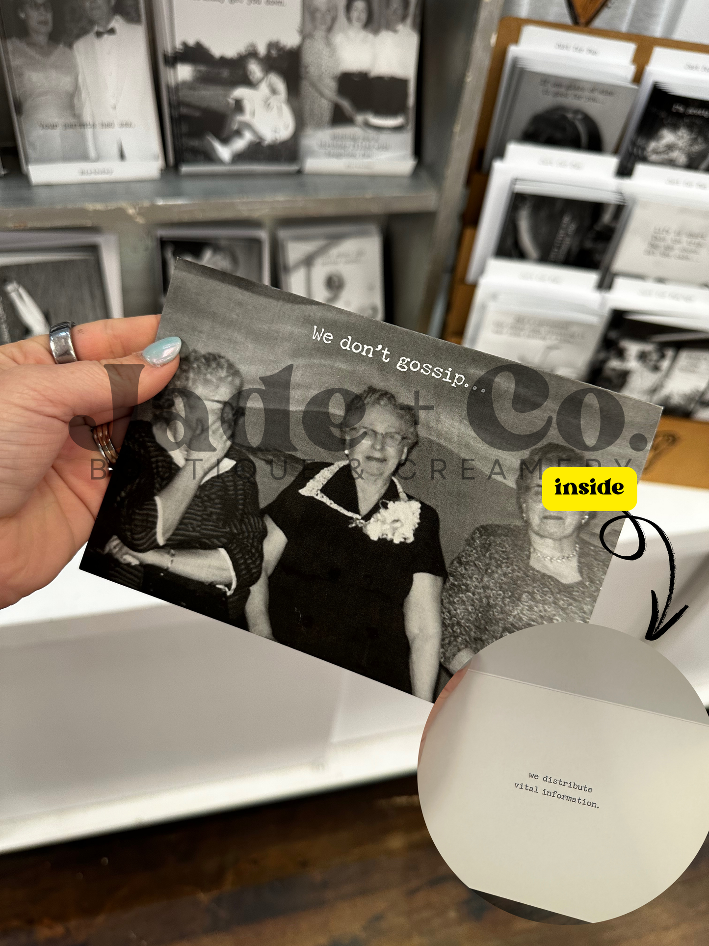 Friends Card — We Don’t Gossip…