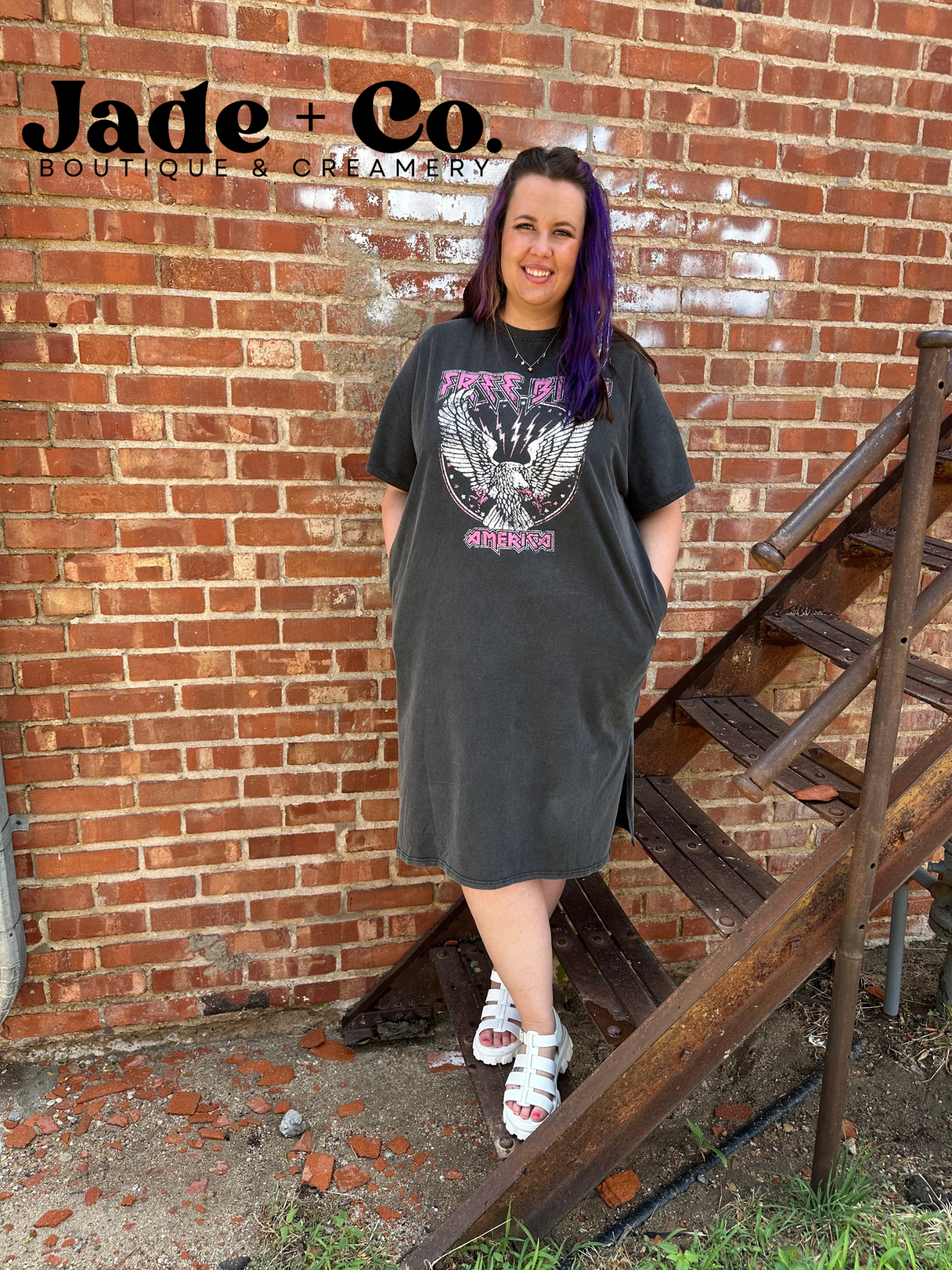 Free Bird T-Shirt Dress