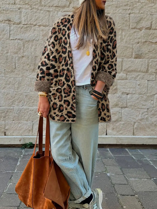 PRE-ORDER ETA DEC 17: Leopard Open-Front Cardigan