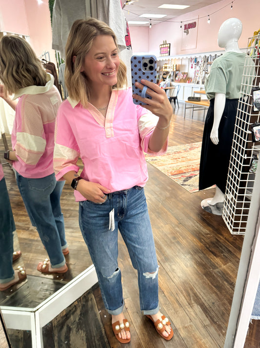 Pinky Promise Collared Top