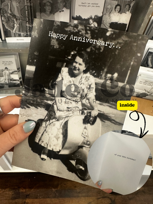 Birthday Over 30 Card — Happy Anniversary…