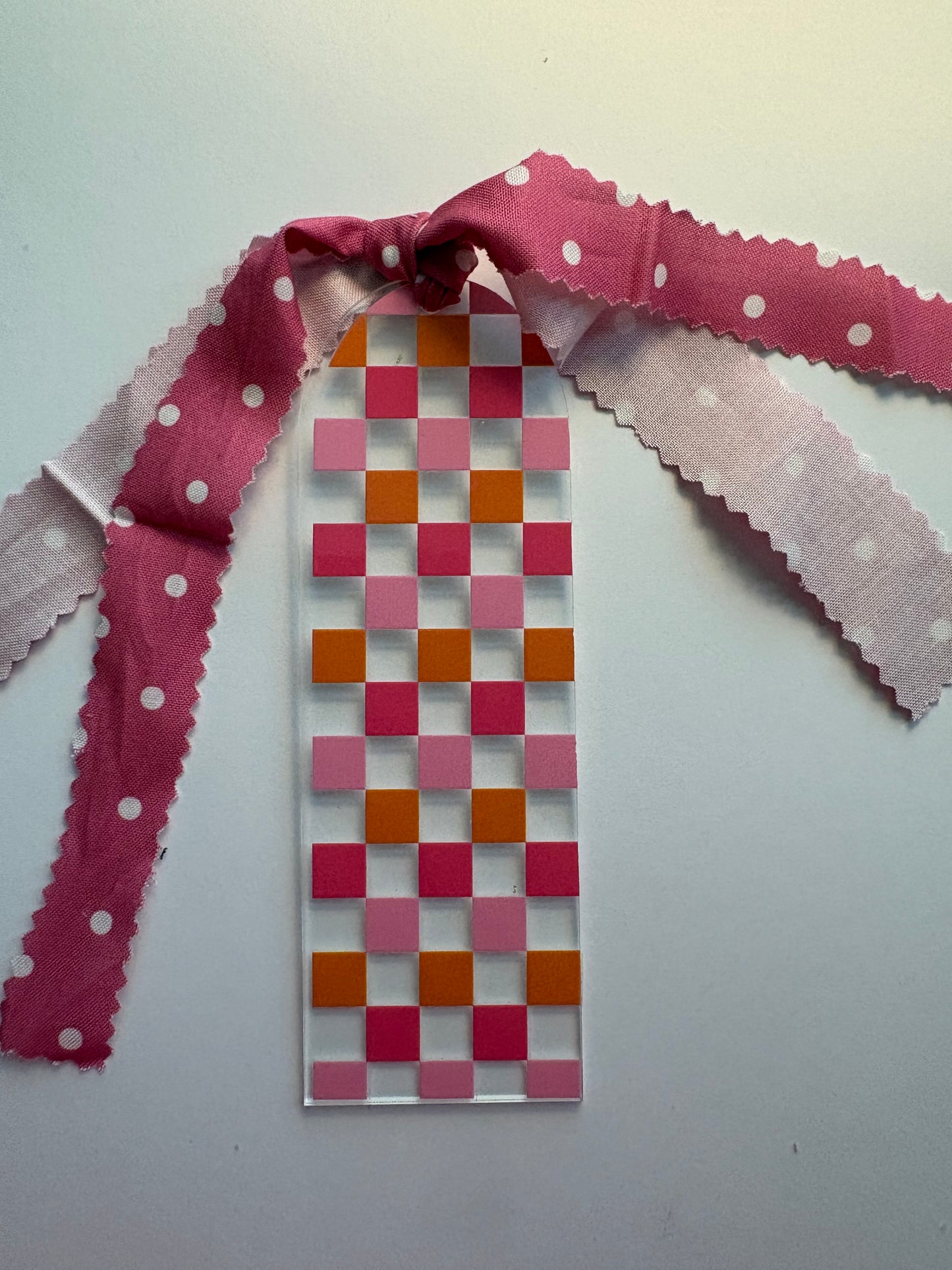 Colorful Checkered Acrylic Bookmark