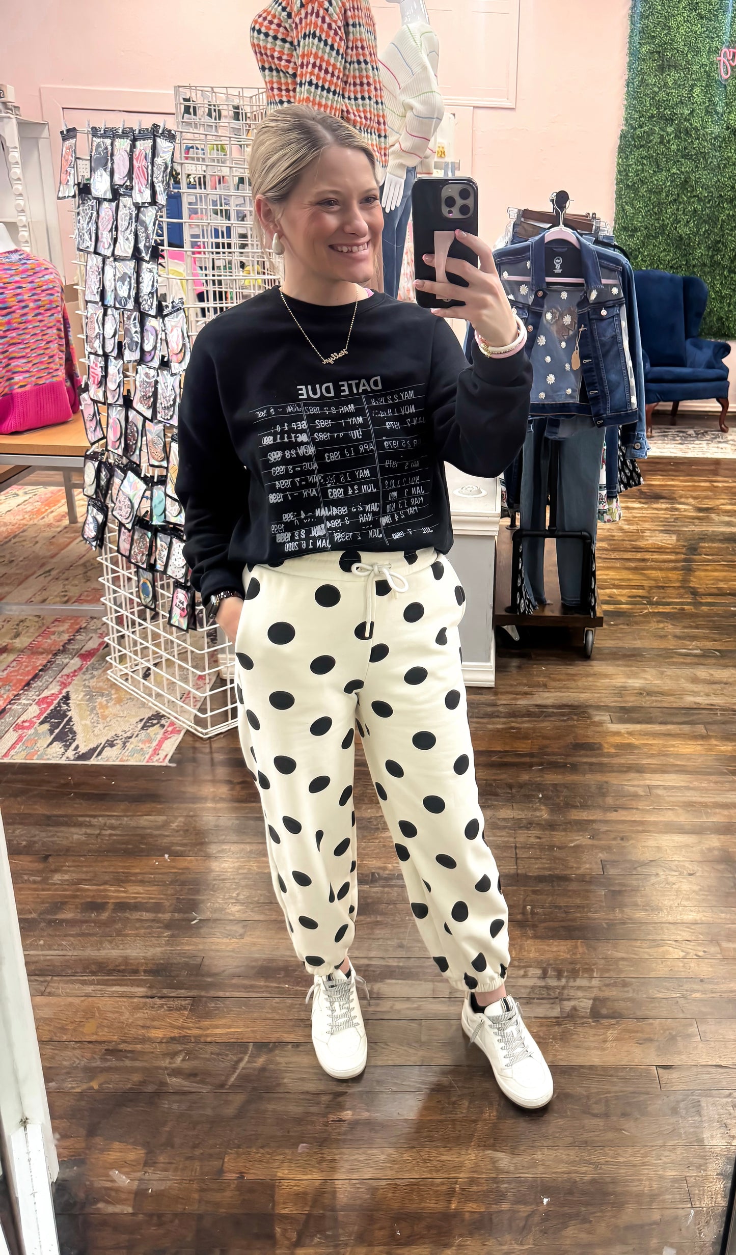 POLKA DOT SWEATPANTS
