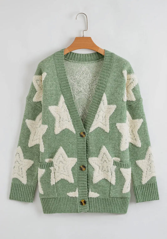 Pre-Order Green Star Sherpa Sweater