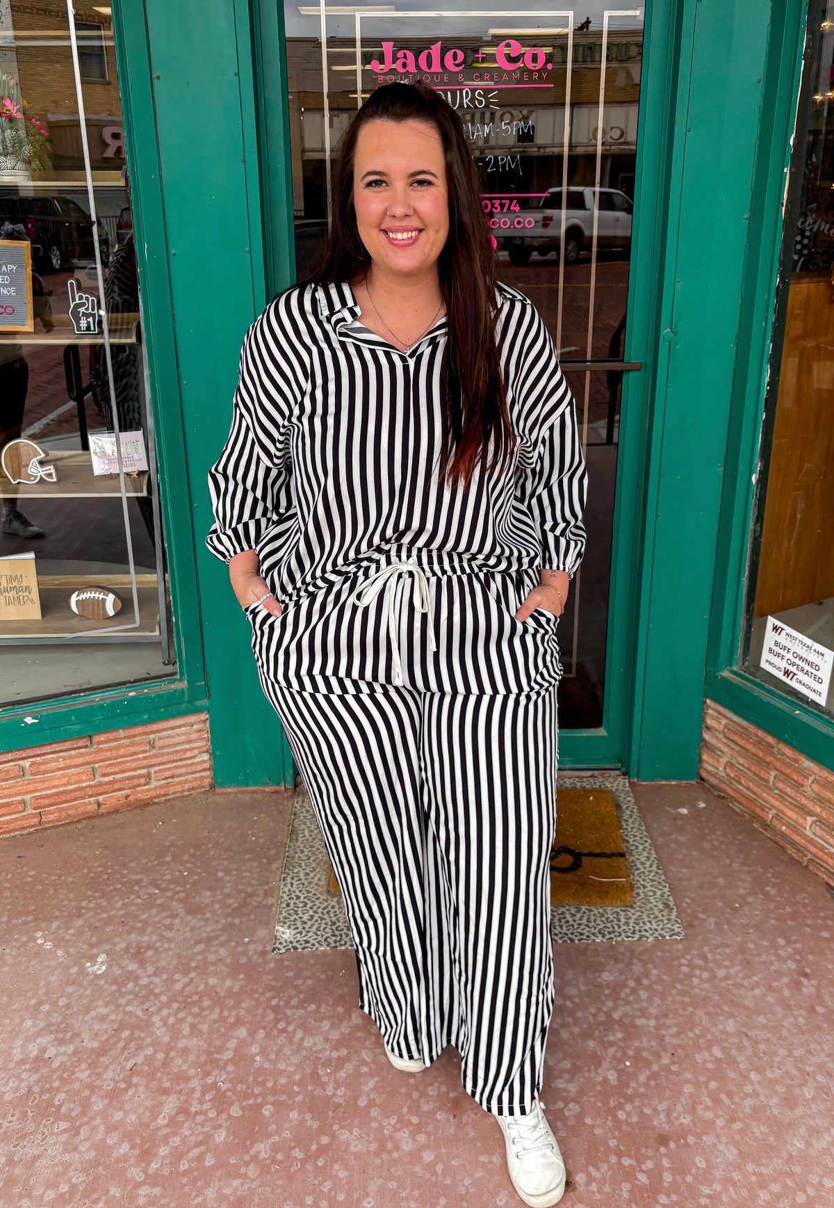 BLACK + WHITE STRIPE SET