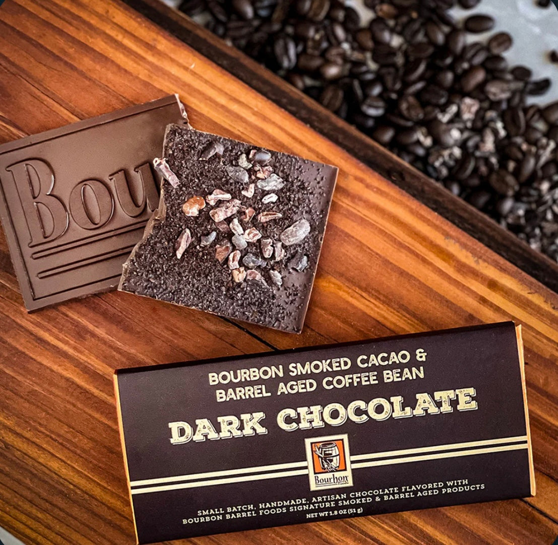 Bourbon Smoked Cacao & Barrel Aged Coffee Bean Dark Chocolate