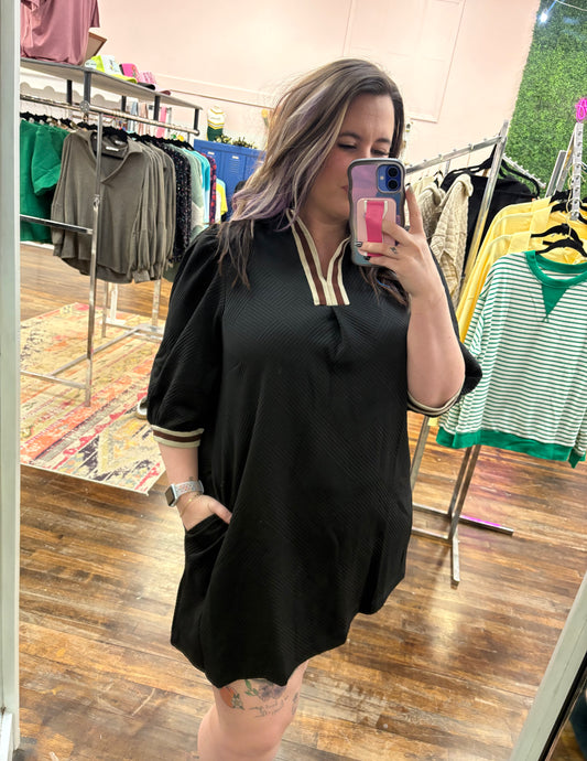 UMGEE Black + Latte Rust Dress