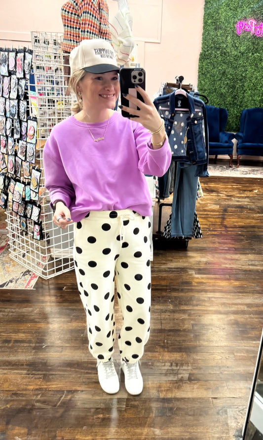 POLKA DOT SWEATPANTS