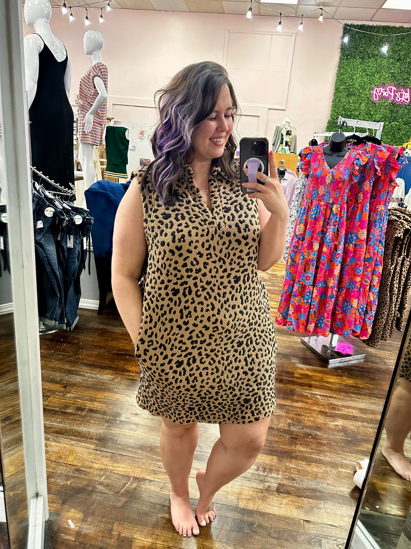 Leopard Sleeveless Mini Dress