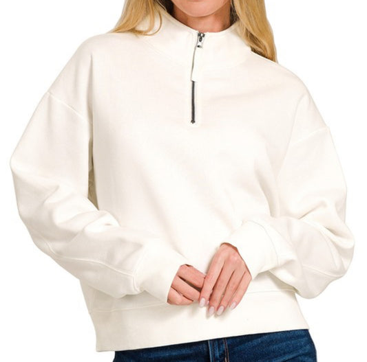 Half Zip Fleece Sweatshirt