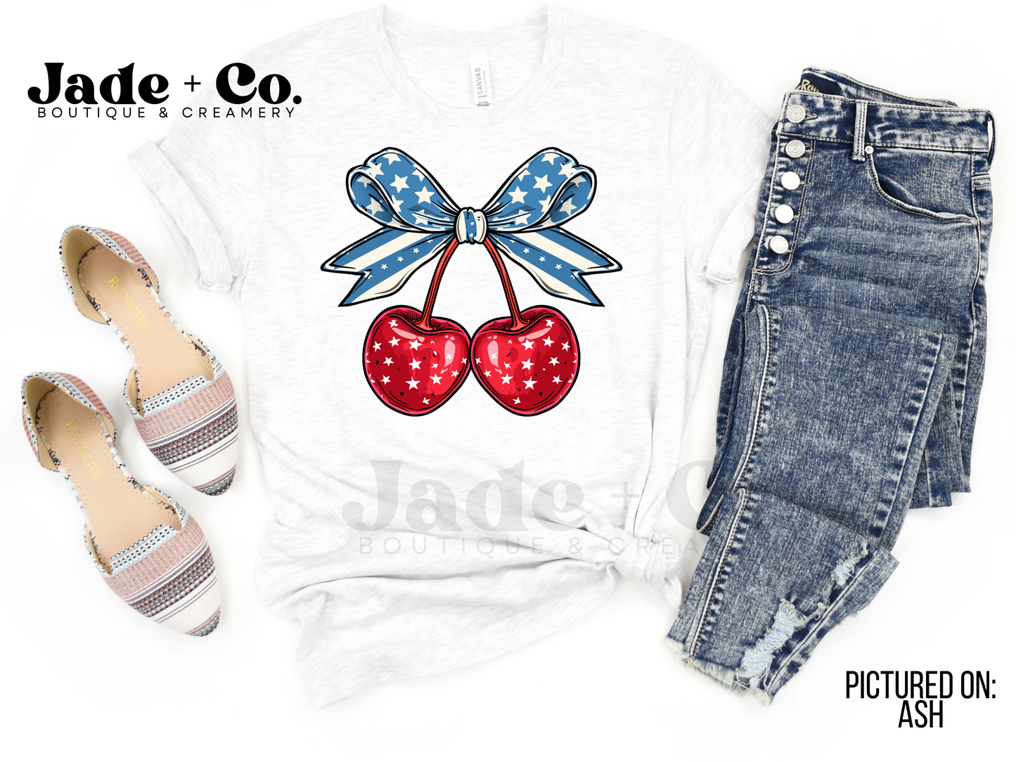 Patriotic Cherry Bow