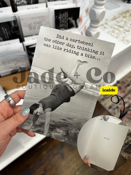 Just For Fun Card — Did A Cartwheel the Other Day…