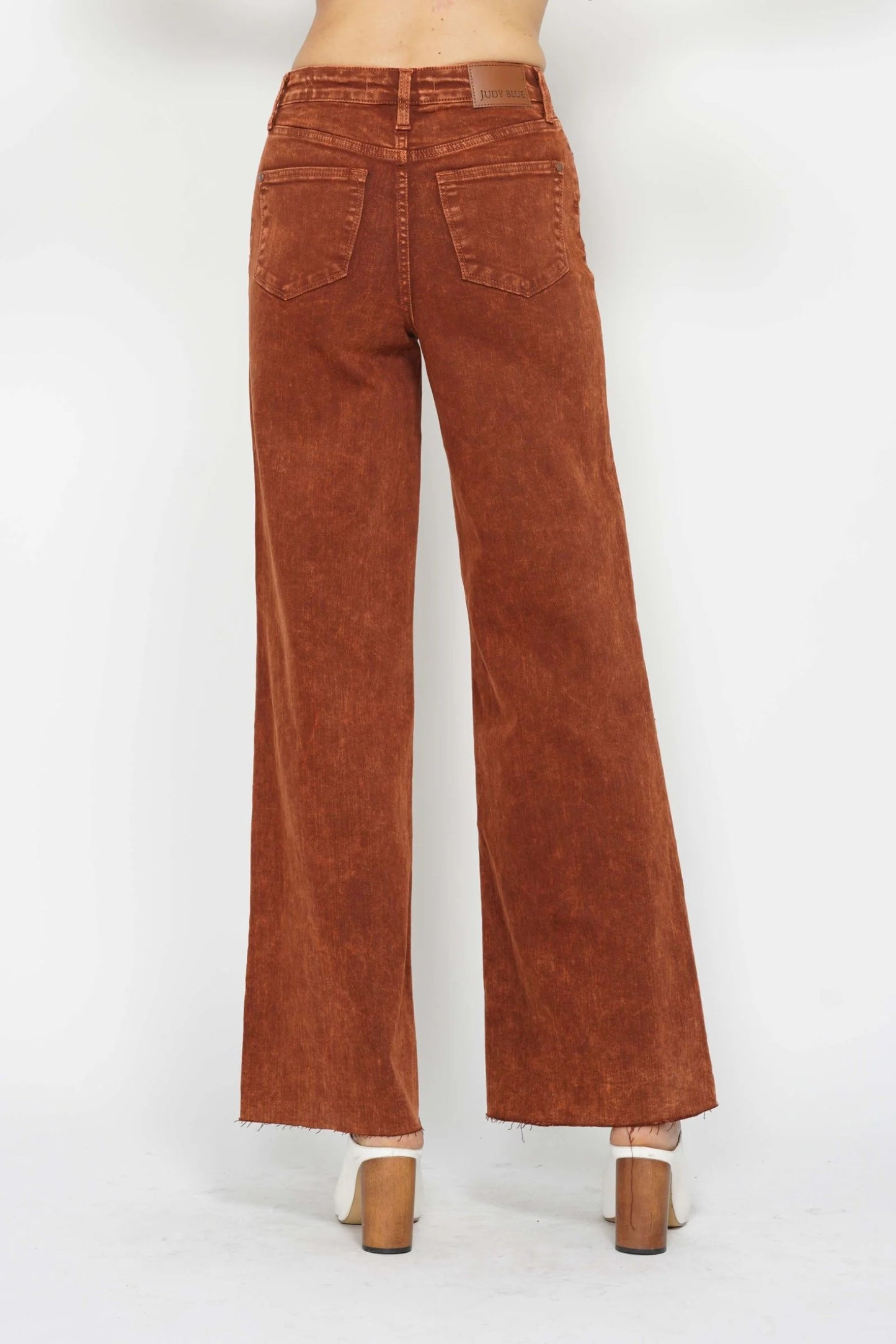 Judy Blue High-Waisted Pumpkin Spice Raw Hem Jean