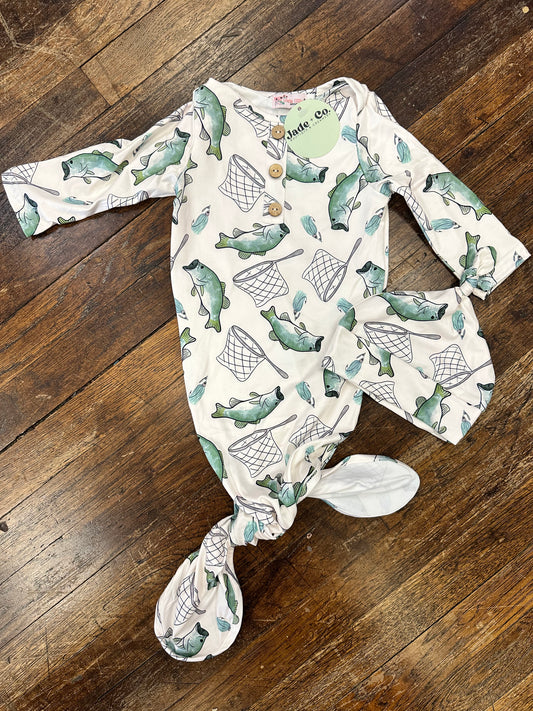 Catch & Release Newborn Gown