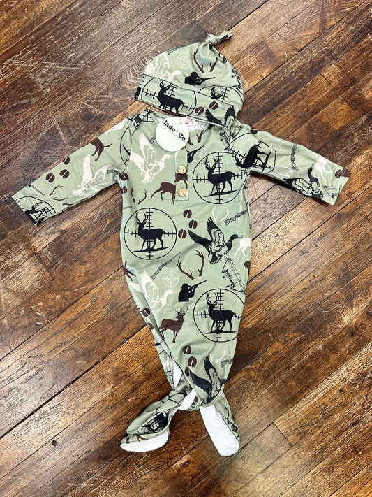 Hunting Scope Newborn Gown