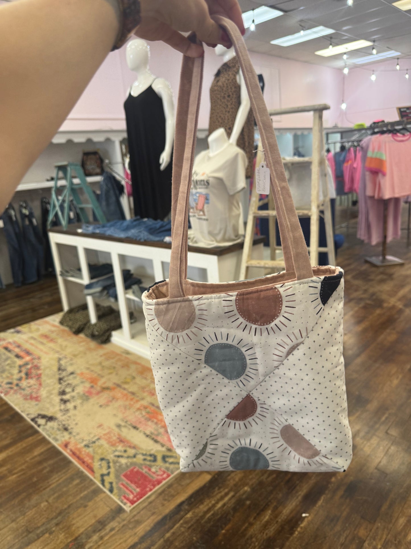 TCB Pink/White Book Bag
