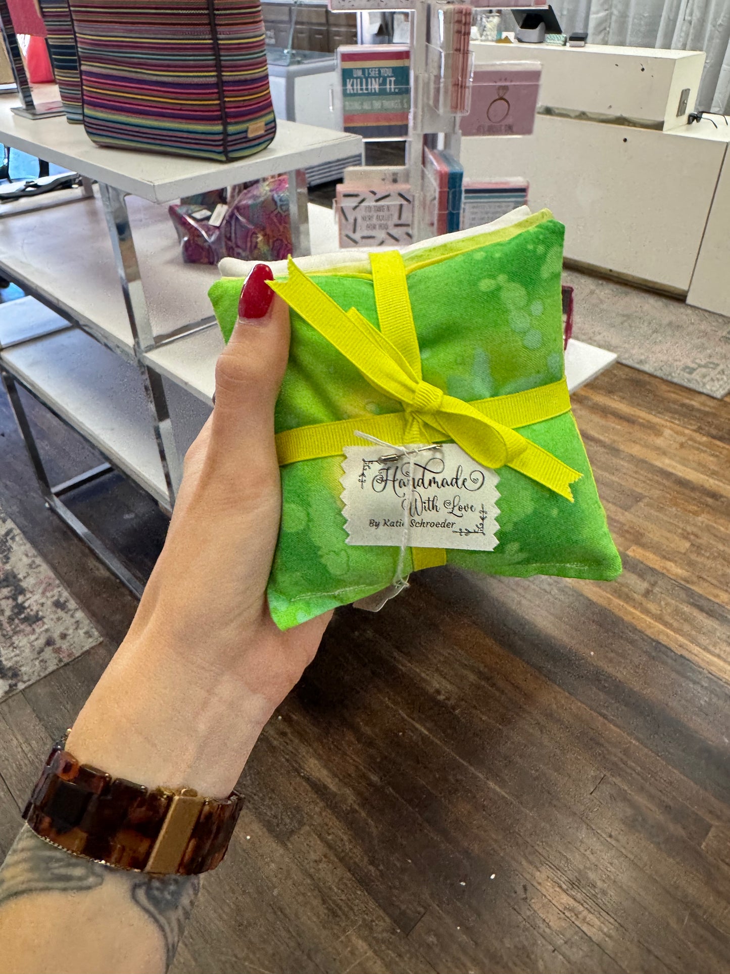 TCB Yellow/Green Reusable Sachets (Set of 4)