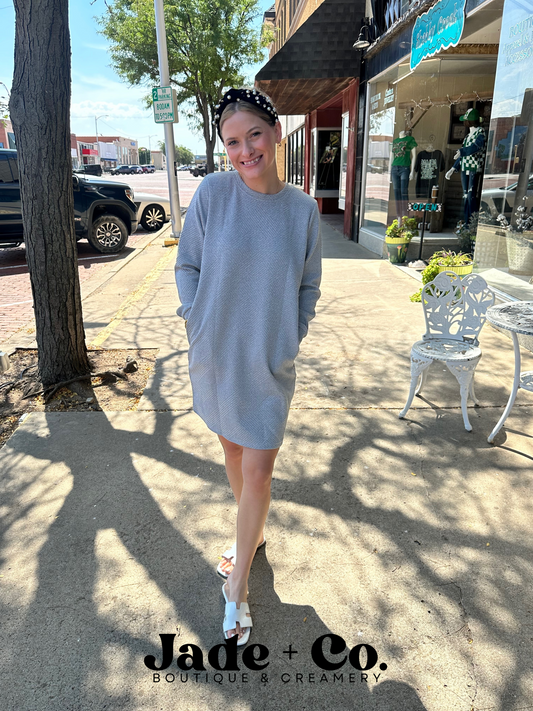 Grey Textured Dress