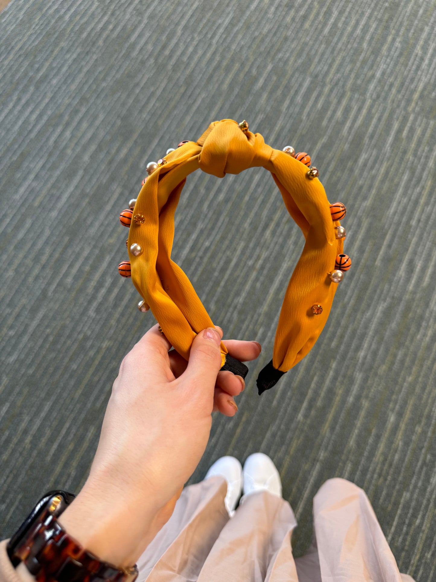 Gold Basketball Headband