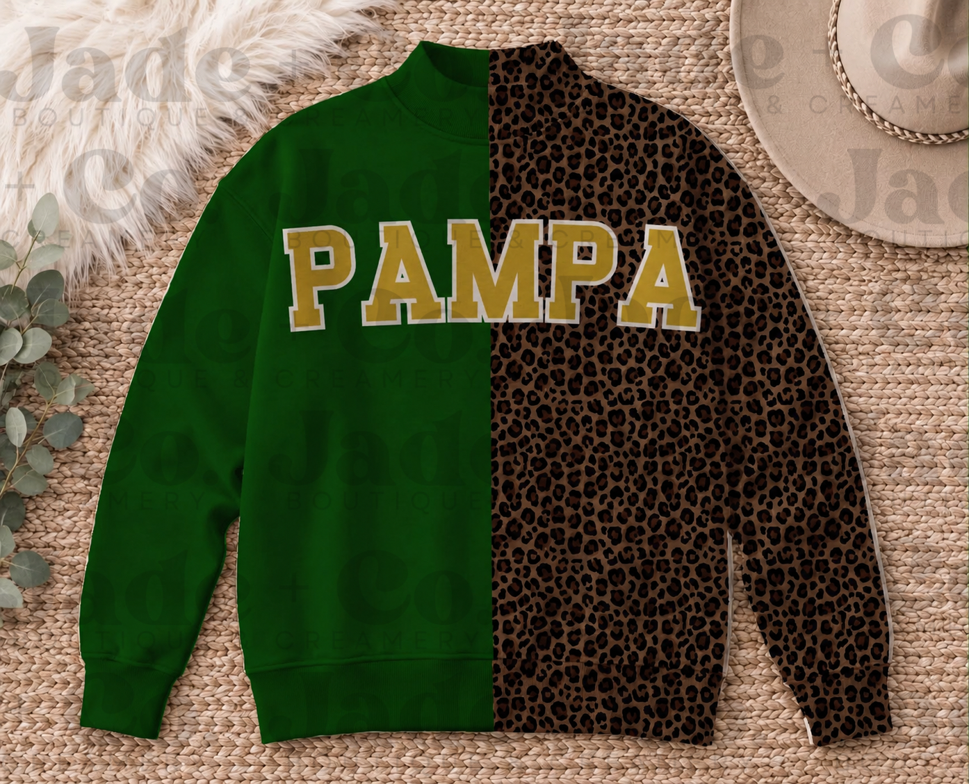 Pre-Order Leopard Split Mockneck (ETA End of Oct)