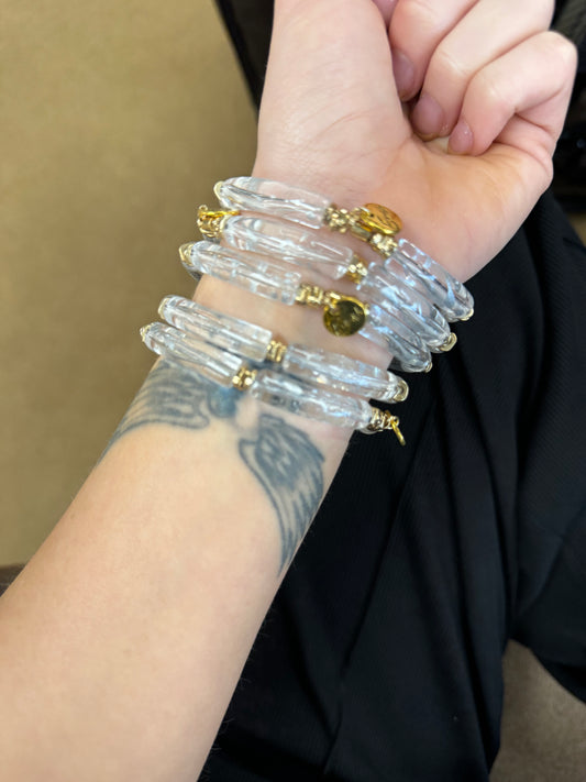 Silver + Clear Erimish Bracelets