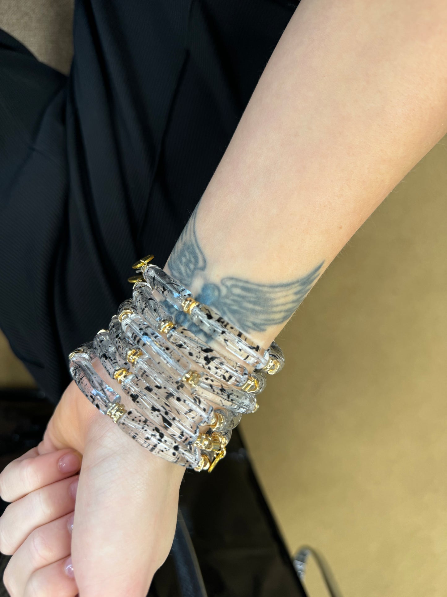 Black + Clear Erimish Bracelets