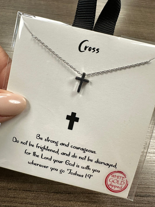 Dainty Silver Cross Necklace