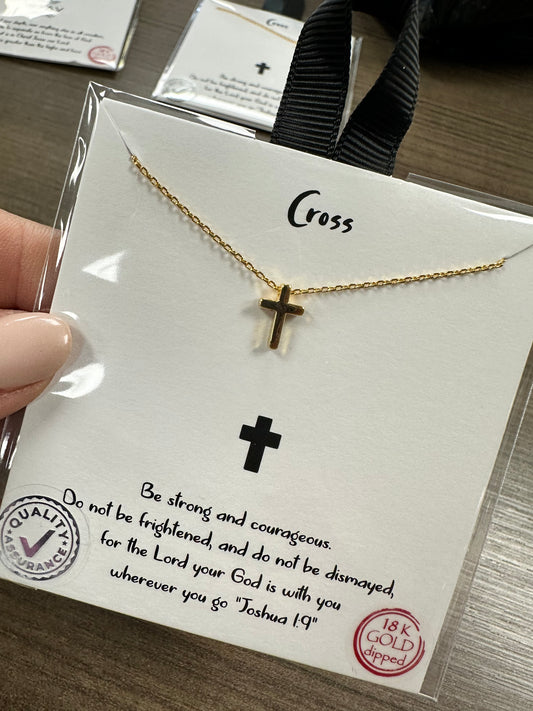 Dainty Gold Cross Necklace